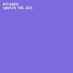 #7C6ADE - Moody Blue Color Image