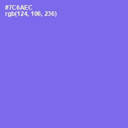 #7C6AEC - Moody Blue Color Image