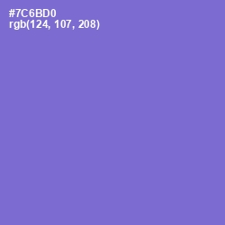 #7C6BD0 - Moody Blue Color Image