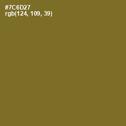 #7C6D27 - Pesto Color Image