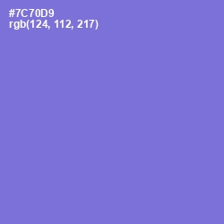 #7C70D9 - Moody Blue Color Image