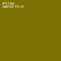 #7C7102 - Yukon Gold Color Image