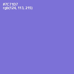 #7C71D7 - Moody Blue Color Image