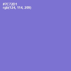 #7C72D1 - Moody Blue Color Image