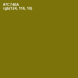 #7C740A - Olivetone Color Image