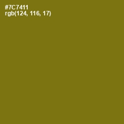 #7C7411 - Olivetone Color Image