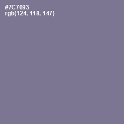 #7C7693 - Waterloo  Color Image