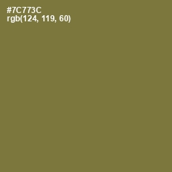 #7C773C - Pesto Color Image