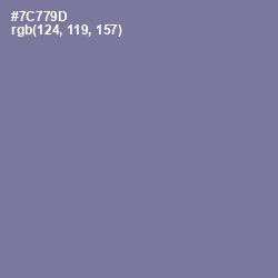 #7C779D - Waterloo  Color Image