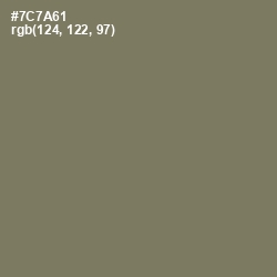 #7C7A61 - Limed Ash Color Image
