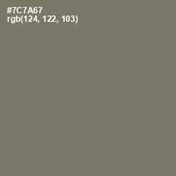 #7C7A67 - Limed Ash Color Image