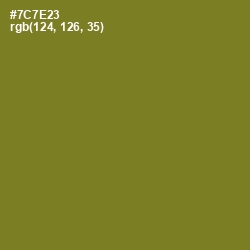 #7C7E23 - Crete Color Image