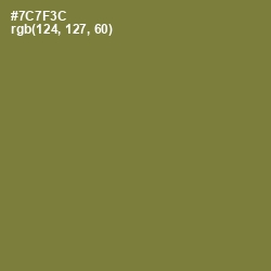 #7C7F3C - Pesto Color Image