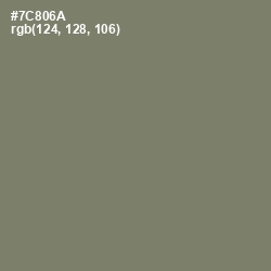 #7C806A - Camouflage Green Color Image