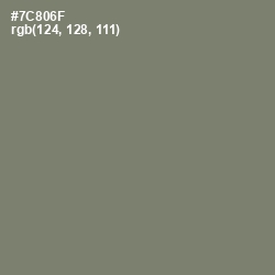 #7C806F - Camouflage Green Color Image