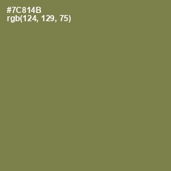 #7C814B - Glade Green Color Image