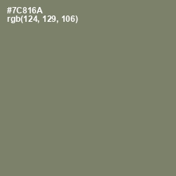 #7C816A - Camouflage Green Color Image