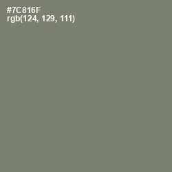 #7C816F - Camouflage Green Color Image