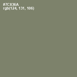 #7C836A - Camouflage Green Color Image
