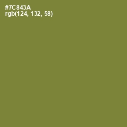 #7C843A - Wasabi Color Image