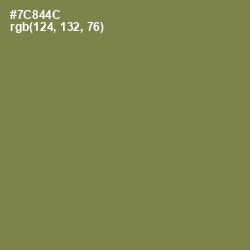 #7C844C - Glade Green Color Image