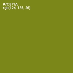 #7C871A - Trendy Green Color Image