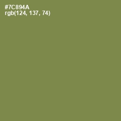 #7C894A - Glade Green Color Image