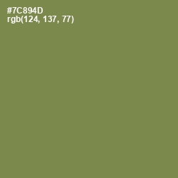 #7C894D - Glade Green Color Image