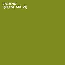 #7C8C1D - Trendy Green Color Image