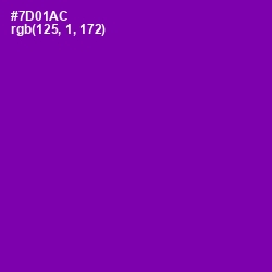 #7D01AC - Purple Color Image