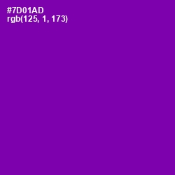 #7D01AD - Purple Color Image