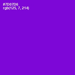 #7D07D6 - Purple Heart Color Image
