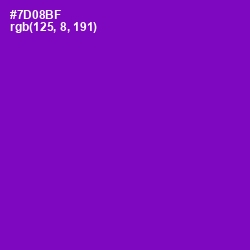 #7D08BF - Purple Color Image