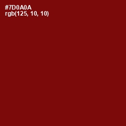#7D0A0A - Dark Burgundy Color Image