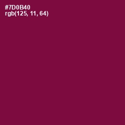 #7D0B40 - Pompadour Color Image