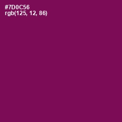 #7D0C56 - Pompadour Color Image