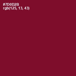 #7D0D2B - Claret Color Image