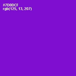 #7D0DCF - Purple Heart Color Image