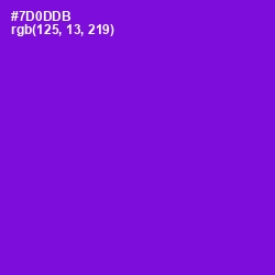 #7D0DDB - Purple Heart Color Image