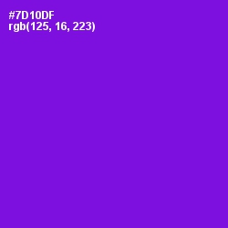 #7D10DF - Purple Heart Color Image