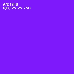 #7D19FB - Purple Heart Color Image