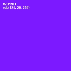 #7D19FF - Purple Heart Color Image