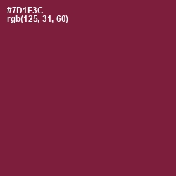 #7D1F3C - Claret Color Image