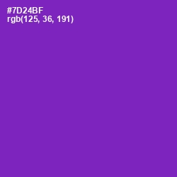 #7D24BF - Royal Purple Color Image