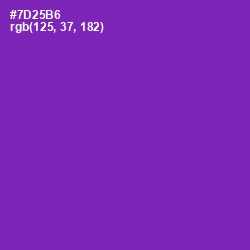 #7D25B6 - Royal Purple Color Image