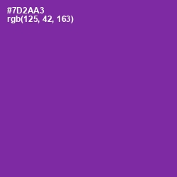 #7D2AA3 - Royal Purple Color Image