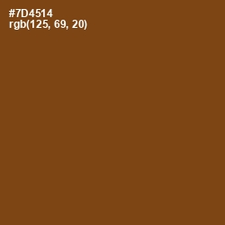 #7D4514 - Raw Umber Color Image