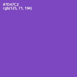 #7D47C2 - Fuchsia Blue Color Image