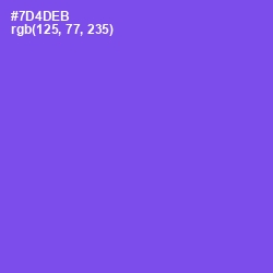 #7D4DEB - Fuchsia Blue Color Image