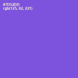 #7D52DD - Fuchsia Blue Color Image